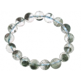 Green Phantom faceted round beads bracelet Green Phantom faceted round beads bracelet
