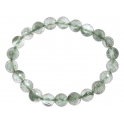 Green Phantom faceted round beads bracelet