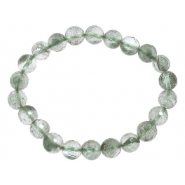 Green Phantom faceted round beads bracelet Green Phantom faceted round beads bracelet