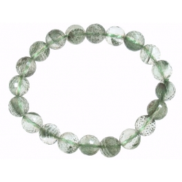 Green Phantom faceted round beads bracelet Green Phantom faceted round beads bracelet