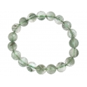 Green Phantom faceted round beads bracelet