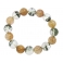 Green Phantom  & Golden Rutilated Quartz round beads bracelet