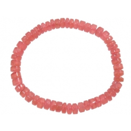 Rhodochrosite barrel beads bracelet
