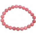 Rhodochrosite round beads bracelet