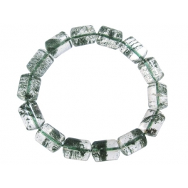 Green Phantom barrel beads bracelet