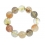 Mixed Rutilated Quartz round beads bracelet
