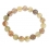 Mixed Rutilated Quartz round beads bracelet
