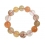 Mixed Rutilated Quartz round beads bracelet