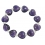Amethyst heart beads bracelet