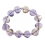 Ametrine faceted heart beads bracelet