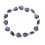 Amethyst heart beads bracelet