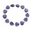 Amethyst heart beads bracelet
