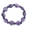 Amethyst heart beads bracelet