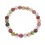 Muticolor Tourmaline round beads bracelet