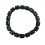 Black Tektite barrel shaped beads bracelet