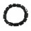 Black Tourmaline faceted barrel shaped beads bracelet