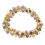 Citrine + Amethyst faceted pear beads bracelet