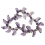 Amethyst faceted flat pear beads bracelet