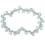 Aquamarine flat pear beads bracelet