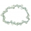 Aquamarine faceted flat pear beads bracelet
