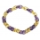 Amethyst + Citrine faceted beads bracelet
