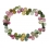 Muticolor Tourmaline faceted flat pear beads bracelet