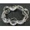 White Quartz Crystal faceted heart beads  bracelet