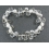 White Quartz Crystal faceted pear beads bracelet