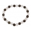 Smoky Quartz + White Quartz faceted round beads bracelet