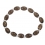 Smoky Quartz barrel + White Quartz faceted flat beads bracelet