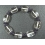 White Quartz Crystal barrel + Amethyst flat beads bracelet