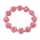Rhodochrosite heart beads bracelet