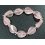 Rose Quartz oval twisted beads bracelet