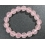 Rose Quartz faceted round beads bracelet