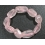 Rose Quartz faceted irregular beads bracelet
