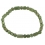 Moldavite barrel + round beads bracelet