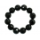 Black Tourmaline faceted round beads bracelet