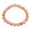 Red coral round beads bracelet