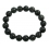 Black Tourmaline Quartz round beads bracelet