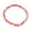 Red coral round beads bracelet