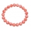 Red coral round beads bracelet