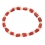 Red coral barrel beads bracelet
