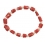 Red coral barrel beads bracelet