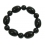 Black Onyx round & barrel beads bracelet