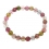 Muticolor Tourmaline round beads bracelet