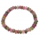 Muticolor Tourmaline flat beads bracelet