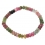 Muticolor Tourmaline flat beads bracelet