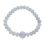 Blue chalcedony flat beads & david star bracelet