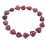 Red color Tourmaline heart & round  beads bracelet