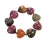 Muticolor Tourmaline heart & round beads bracelet